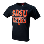 Aztec Calendar In SDSU Aztecs Tee - Black