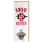 Wood Wall Mount Bottle Opener SDSU Aztecs - White