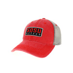 Mesh Back Trucker SDSU Aztecs Patch - Red