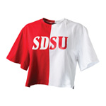 Split Color Crop SDSU - Red White