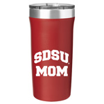 Clear Top Travel Tumbler SDSU Mom - Red