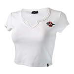 Cali Tee Left Chest SD Interlock - White