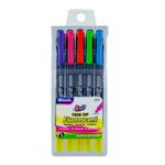 Bazic Double Tip Fluorescent Highlighters 5 Pack