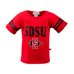 Toddler SDSU Over SDI Sleeve Stripes - Red
