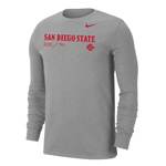 Nike Sideline 2022 Dri-Fit Cotton Team Issue LS Tee - Gray