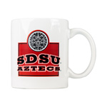 11Oz Mug Aztec Calendar Over SDSU Aztecs - White