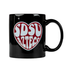 11Oz Mug SDSU Aztecs In Heart - Black