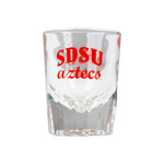 Heavy Bottom Shot Glass SDSU Over Script Aztecs