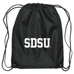 Black Drawstring Backpack - Block Font SDSU