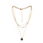 SD Interlock Medallion Necklace - Gold