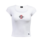 Scoop Neck Ribbed SDI - White