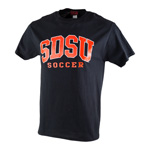 Arched SDSU Over Soccer - Black