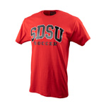 Arched SDSU Over Soccer - Red