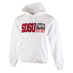 Twill Hood SDSU Stacked Aztecs Est 1897 - White