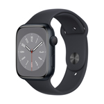 Apple Watch Series 8 GPS 45mm Midnight Aluminum Case with Midnight Sport Band - M/L