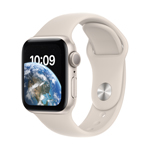 Apple Watch SE GPS 40mm Starlight Aluminum Case with Starlight Sport Band - S/M
