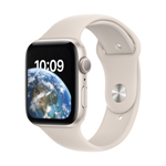 Apple Watch SE GPS 44mm Starlight Aluminum Case with Starlight Sport Band - M/L