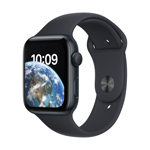 Apple Watch SE GPS 44mm Midnight Aluminum Case with Midnight Sport Band - M/L