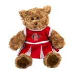 Plush Cheerleader Bear - Brown