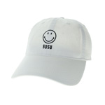 Cap With Smiley Above SDSU - White