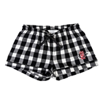 Flannel Short SD Interlock With Ribbon Tie - Black White