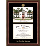 Classic Diploma Frame With SDSU Medallion And Hepner Hall