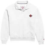 Womens Collared Sweatshirt With Left Chest SD Interlock - White
