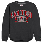 Womens Open Bottom Triblend Crew Arch San Diego State - Gray
