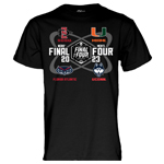 2023 SDSU Final Four SD Interlock Four Teams Tee - Black