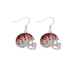 Premium Crystal Football Helmet Earrings