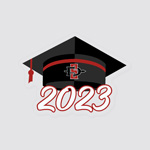 SD Interlock 2023 Grad Cap Acrylic Magnet