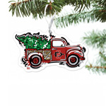 Acrylic Ornament Truck with SD Interlock and Tree