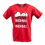 Snoopy Repeating SDSU Youth Tee