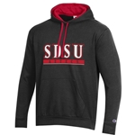 SDSU Over Aztecs in Bar Contrast Lined Hood