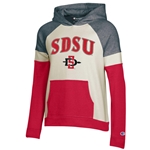 Womens Vintage Colorblock Hood SDSU SD Interlock