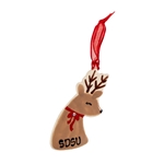 Ceramic Ornament SDSU Reindeer