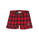 Flannel short with SD Interlock and Ribbon Tie