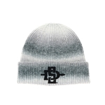 Tie-Dye Ribbed Beanie Black And White SD Interlock