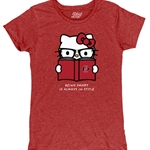 Womens Book Smart Hello Kitty Tee