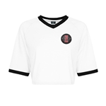 Women's Crop Soccer Tee SDI Front Aztecs Back