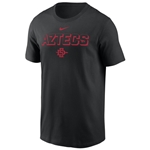 2025 Nike Sideline Shadow Outline Aztecs Dri-Fit Tee - Black