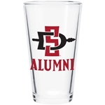 16oz Alumni SD Interlock Pint Glass