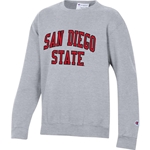Youth San Diego State Crewneck Sweatshirt - Heather Gray