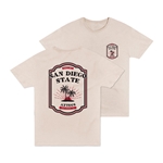 San Diego State Vintage Label Lightweight Short Sleeve Tee - Bone