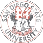 San Diego State University Chalk Minnie Decal