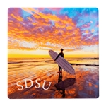 SDSU Coaster "Twilight Surfer" by Bommarito Art