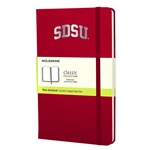 SDSU Moleskine Plain Hardcover Notebook - Red