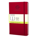 SD Interlock Moleskine Plain Hardcover Notebook - Red