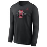 SD Interlock Nike Jordan Dri-Fit Long Sleeve Tee-Black