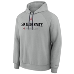 San Diego State Interlock Nike Jordan Dri-Fit Jumpman Practive Hoodie - Gray